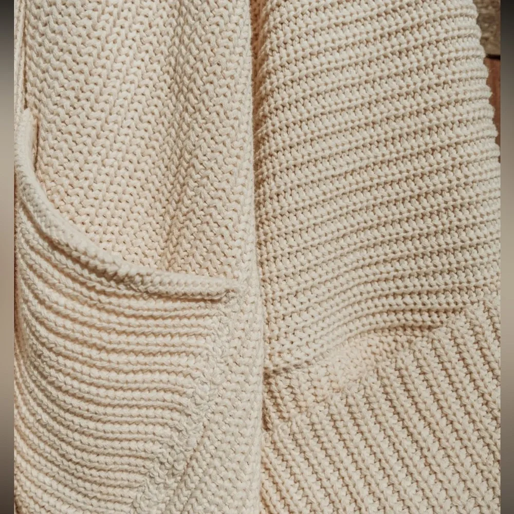 Like New Gardenbelle 100% Organic unbleached cotton oversized Cardigan USA made - Picture 12 of 16